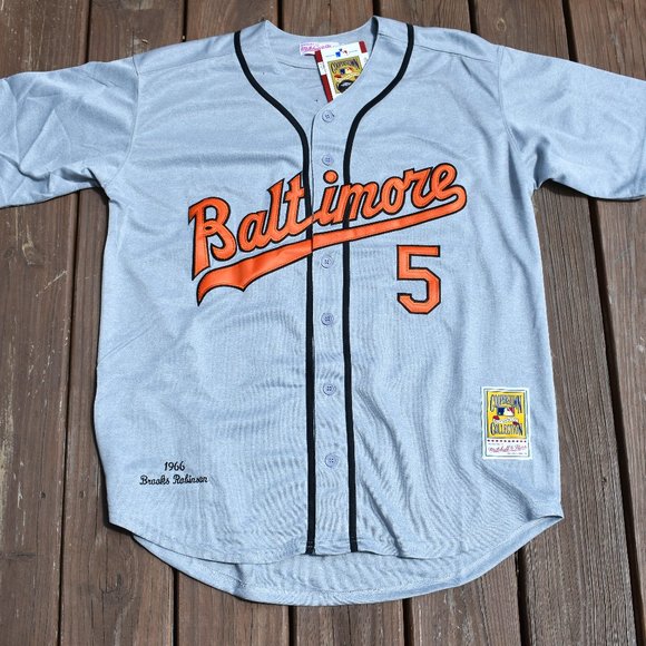 New!! Brooks Robinson Baltimore Orioles Gray Heavyweight Baseball Jersey XXL - Picture 2 of 2